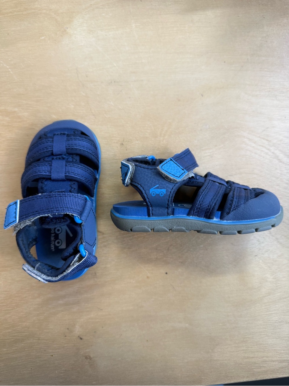 See Kai Run Navy and Light Blue Kids Strappy Sandals